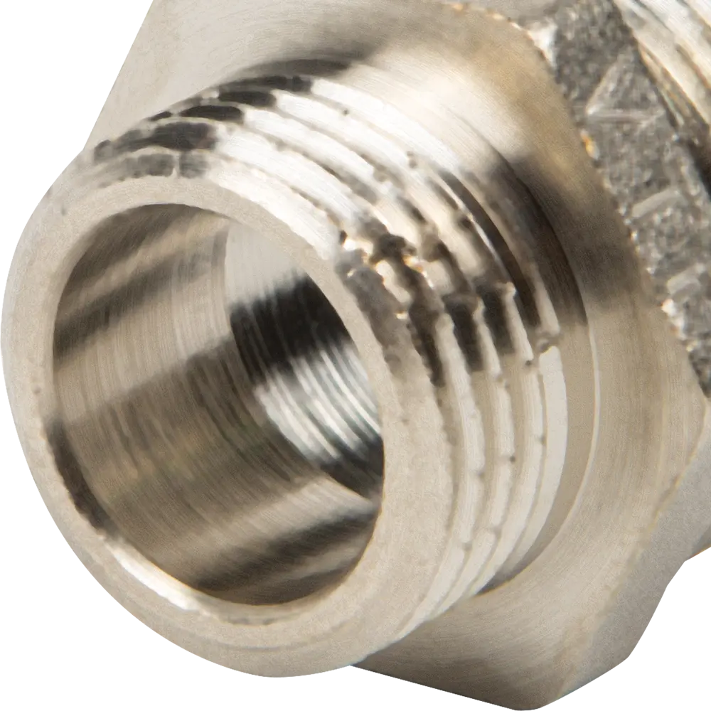 Ниппель переходной Valtec наружная резьба 3/4"х1/2" мм никелированная латунь VTr.580.N.0504 10511138 STLM-2092211  - Вид №1