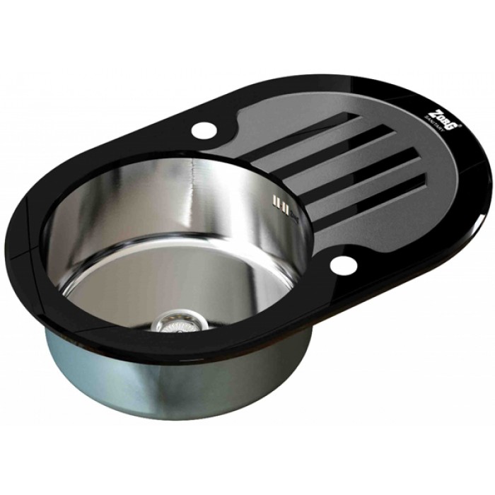 Zorg GL 7851 OV Black Мойка кухонная овальная Zorg  - Вид №1