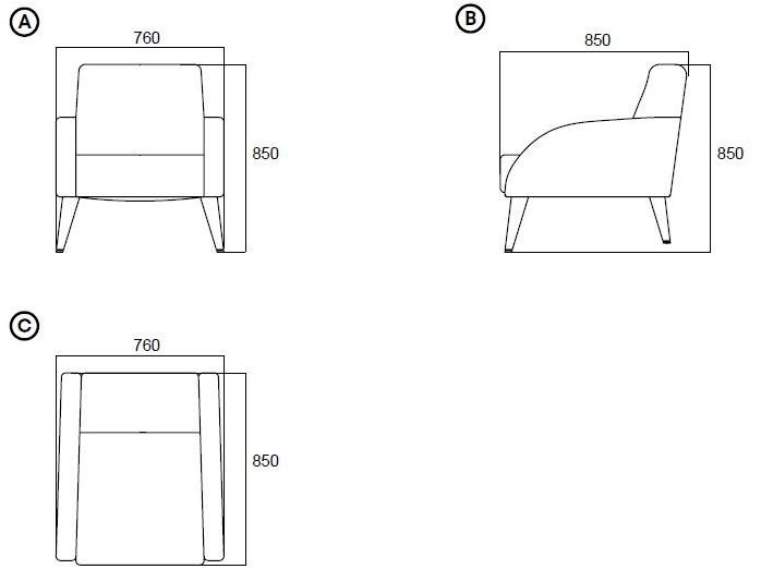 Enza Home Кресло из ткани с подлокотниками Praga sun-id-1382044 - Вид №7