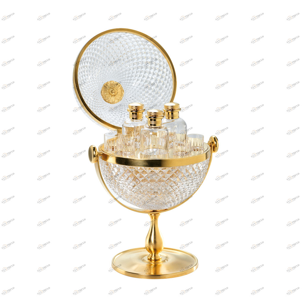 FS12-6164 FS12-6164 Коробка для спиртных напитков Globe ПАРФЮМЕРНЫЕ ЯЩИКИ Cristal & Bronze PERFUME BOXES 