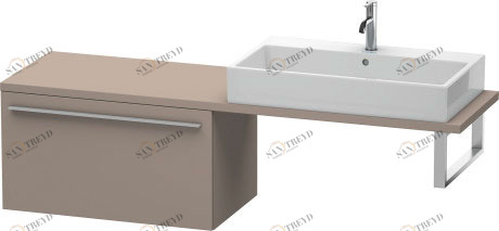 XL542404343 Шкафчик для компактной консоли X-Large #XL5424 800 x 478 мм Базальт матовый, декор Duravit
