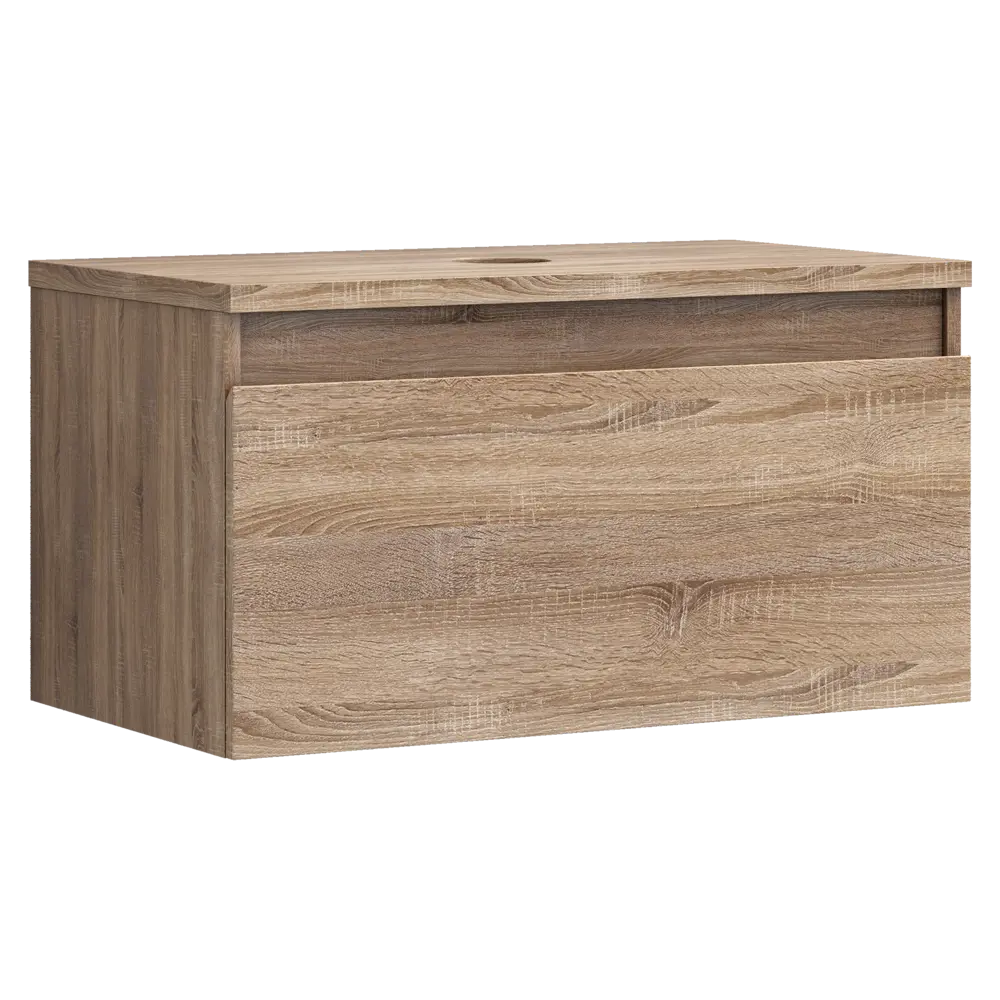 Тумба под раковину подвесная Vigo Matteo 80 см цвет дуб сонома STLM-2029969 - Вид №1