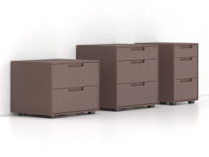 Деревянная прямоугольная тумбочка с ящиками