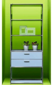 Bosse Книжный шкаф высокого открытого типа Les couleurs le corbusier Mlqe-357/mlqe-358