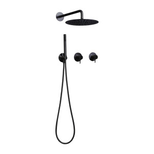 Термостатический набор для душа с 4 отверстиями и ручным душем