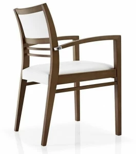 JMS Стул из ткани с подлокотниками и открытой спинкой Cassis M 11c