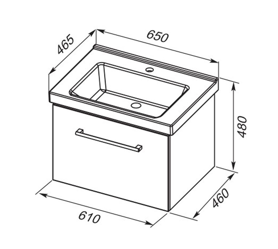 77.0201W Тумба под раковину Dreja Big Inn - Вид №1