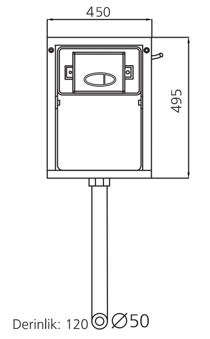 SL-02 Бачок для скрытого монтажа с кнопкой LAB.Space  - Вид №1