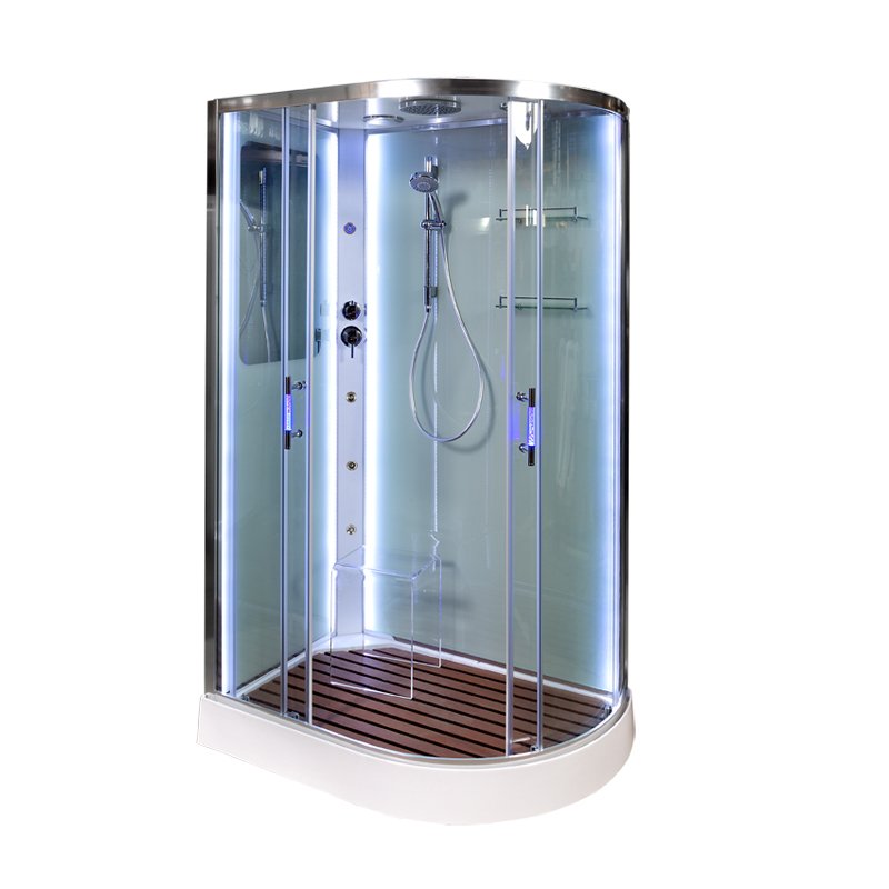 L 801 стандартная BLACK Душевая кабина DETO Серия L А102 L LED с кнопкой и гидромассажем - Вид №4