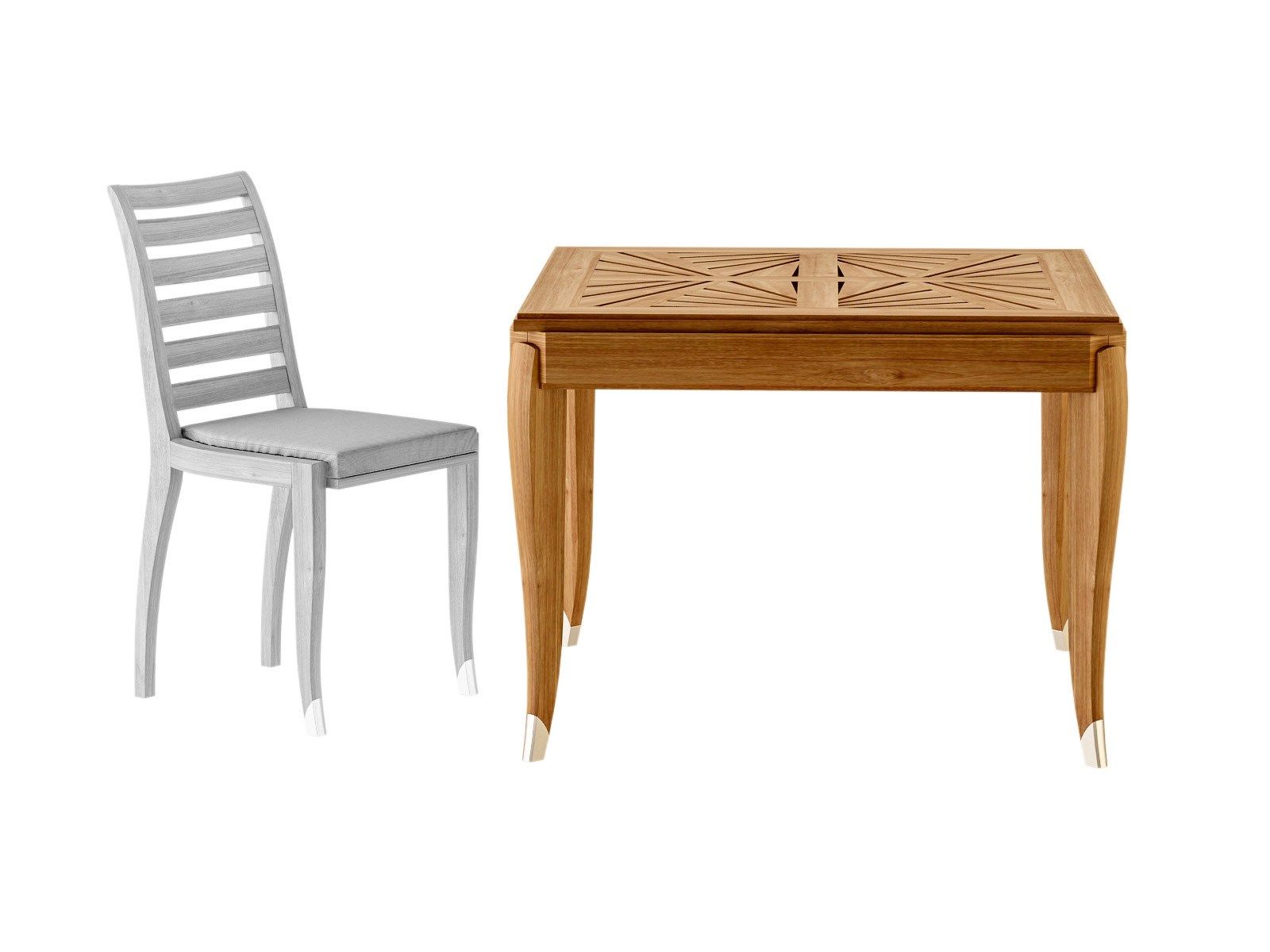 Квадратный стол из тикового дерева ASTELLO Jonquille ARCH-00058714 - Вид №1