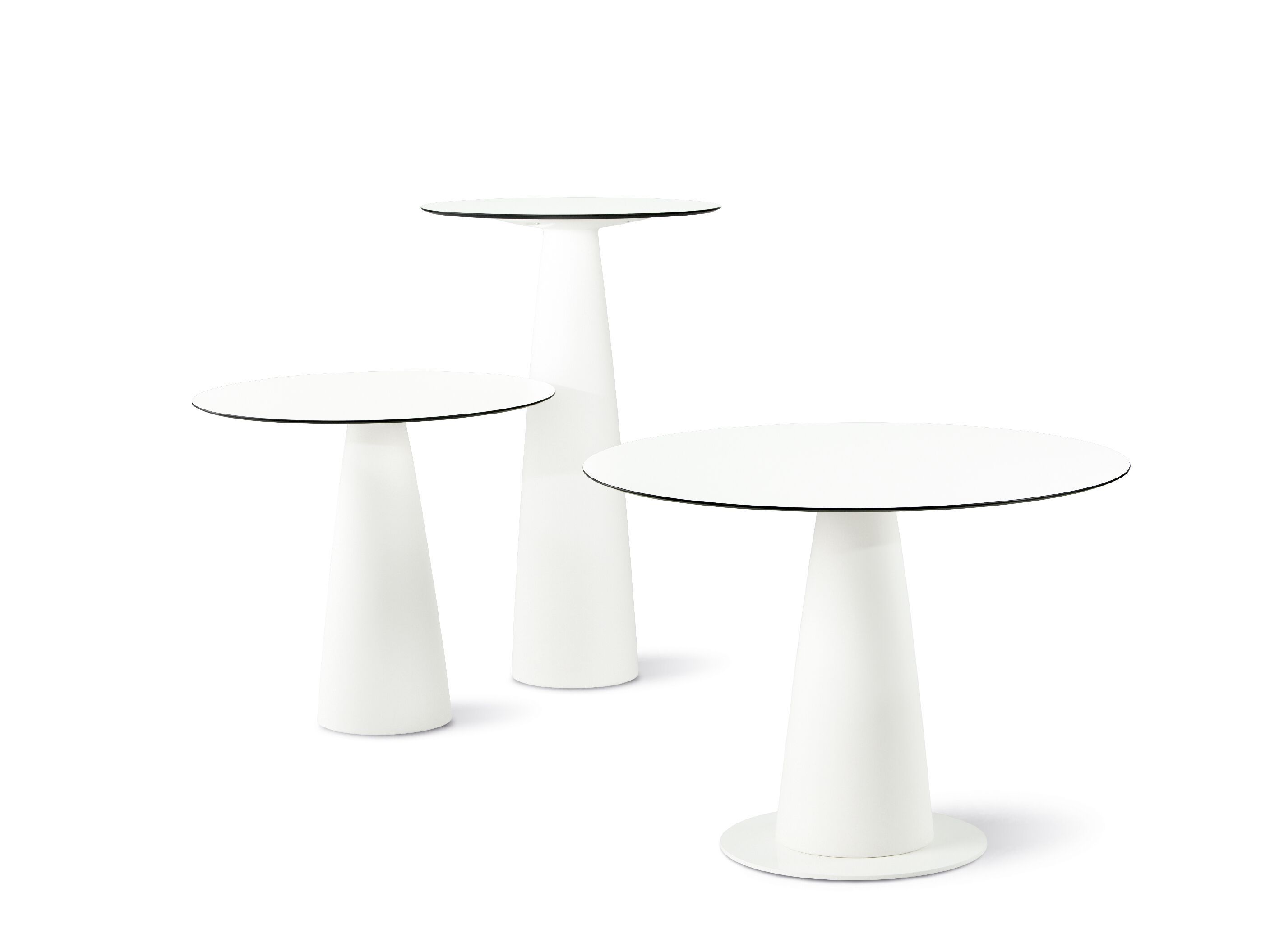 Высокий круглый стол из полиэтилена SLIDE HOPLÀ ARCH-00029993