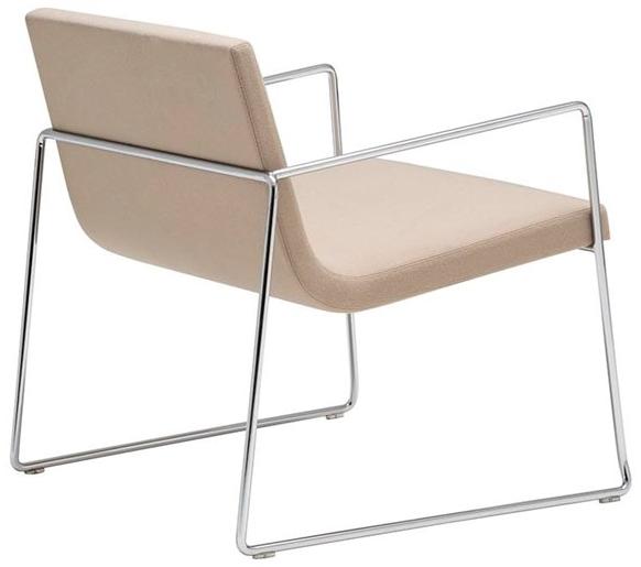 Andreu World Кожаное кресло со складными санками Lineal comfort Bu0596 - Вид №1