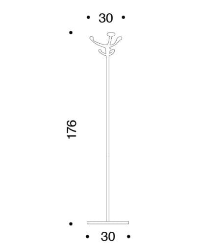 Напольная вешалка из окрашенного металла и поликарбоната Danese Milano HUMPHREY BASIC ARCH-00044751 - Вид №2