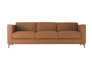 3-местный кожаный диван