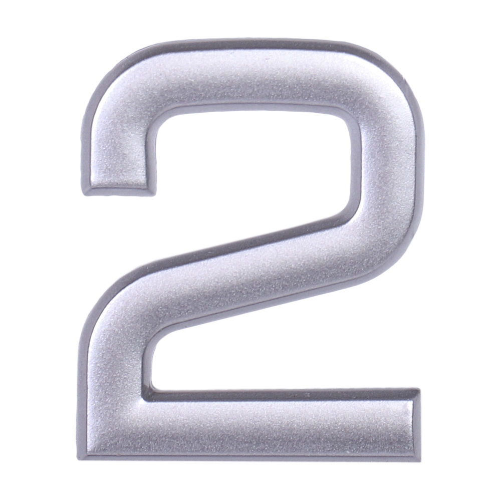 Дверной номер  «2», 32х5х40 мм, матовое серебро LJPS0091 Public Steel Россия 