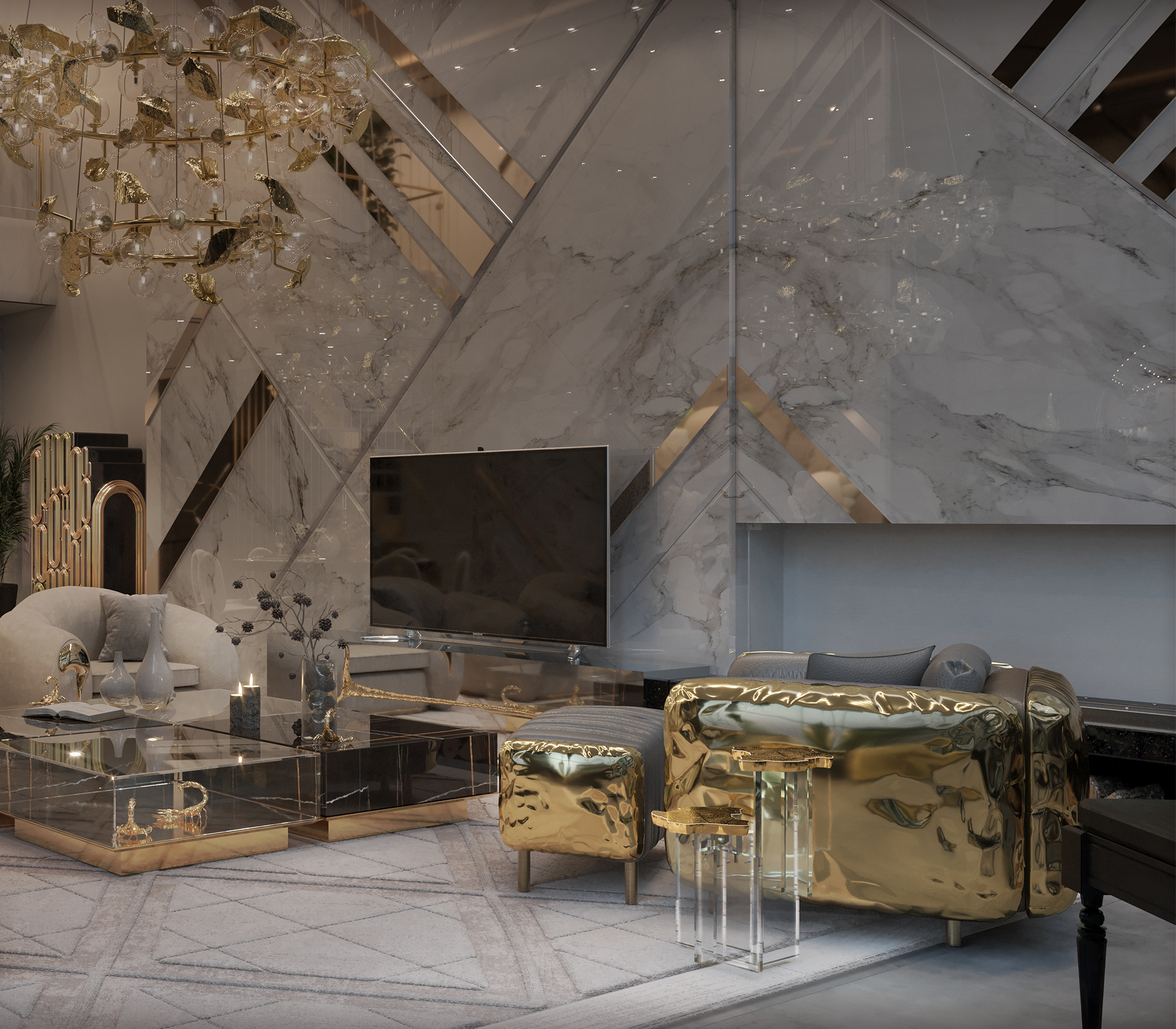 0-064 Приставной столик Monet gold  Boca Do Lobo  - Вид №8