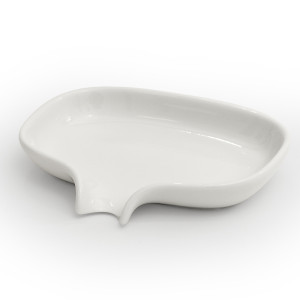 263828 Мыльница с носиком для слива большая белая Bosign