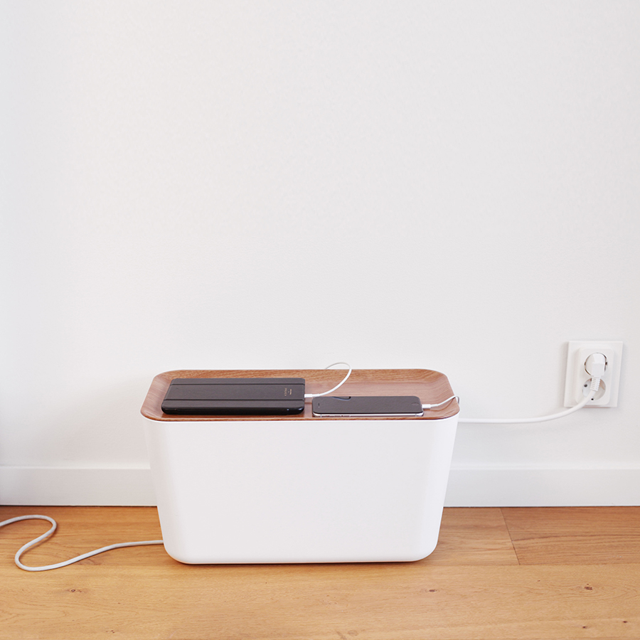 Органайзер для проводов Box большой белый-коричневый Bosign 240105 - Вид №4