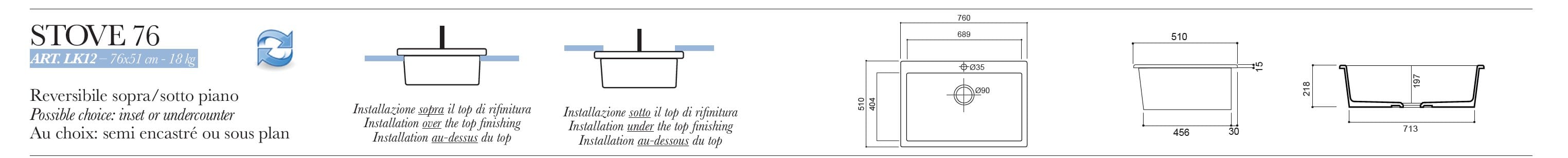 Керамическая раковина с одной чашей BLEU PROVENCE плита ARCH-00063672 - Вид №5