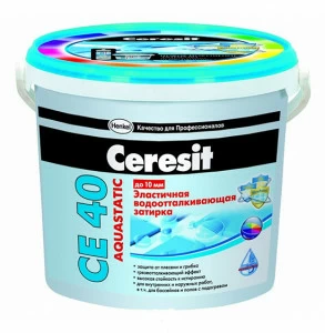 Затирка №07 Aquastatic CE 40 серая 2кг (ведро) CERESIT 16377