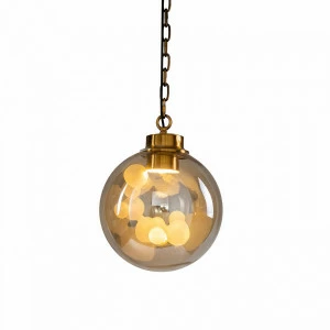 Светильник подвесной 35х30 см янтарный Delight Collection KG1148P brass/amber DELIGHT COLLECTION ДИЗАЙНЕРСКИЕ 00-3882358 Золото;прозрачный