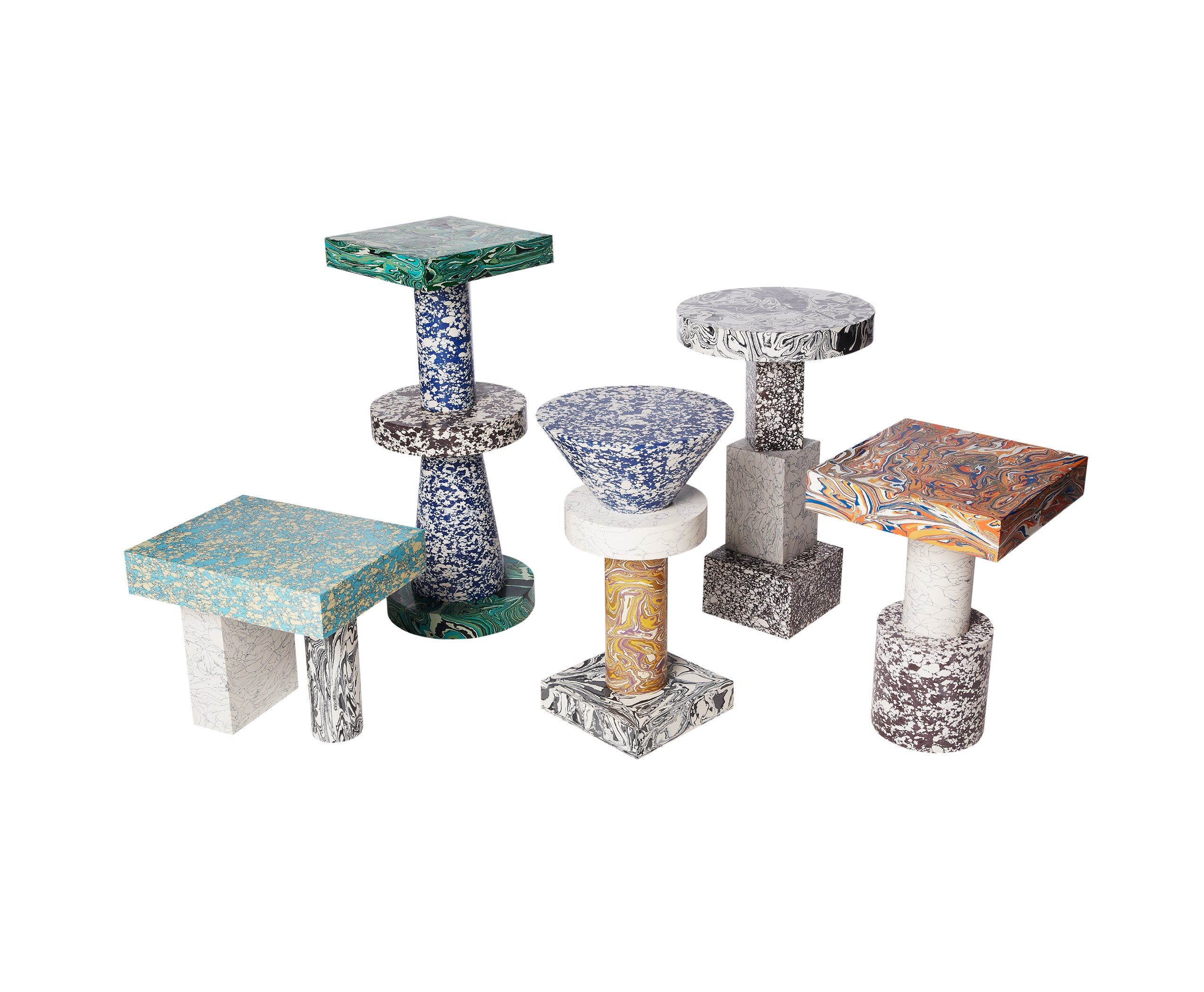 Низкий мраморный журнальный столик Tom Dixon SWIRL TABLE LOW ARCH-00108388 - Вид №1