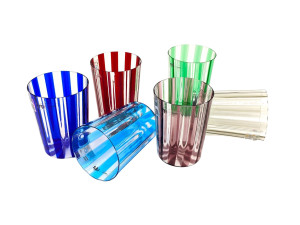 Набор из шести стаканов из муранского стекла ручной работы