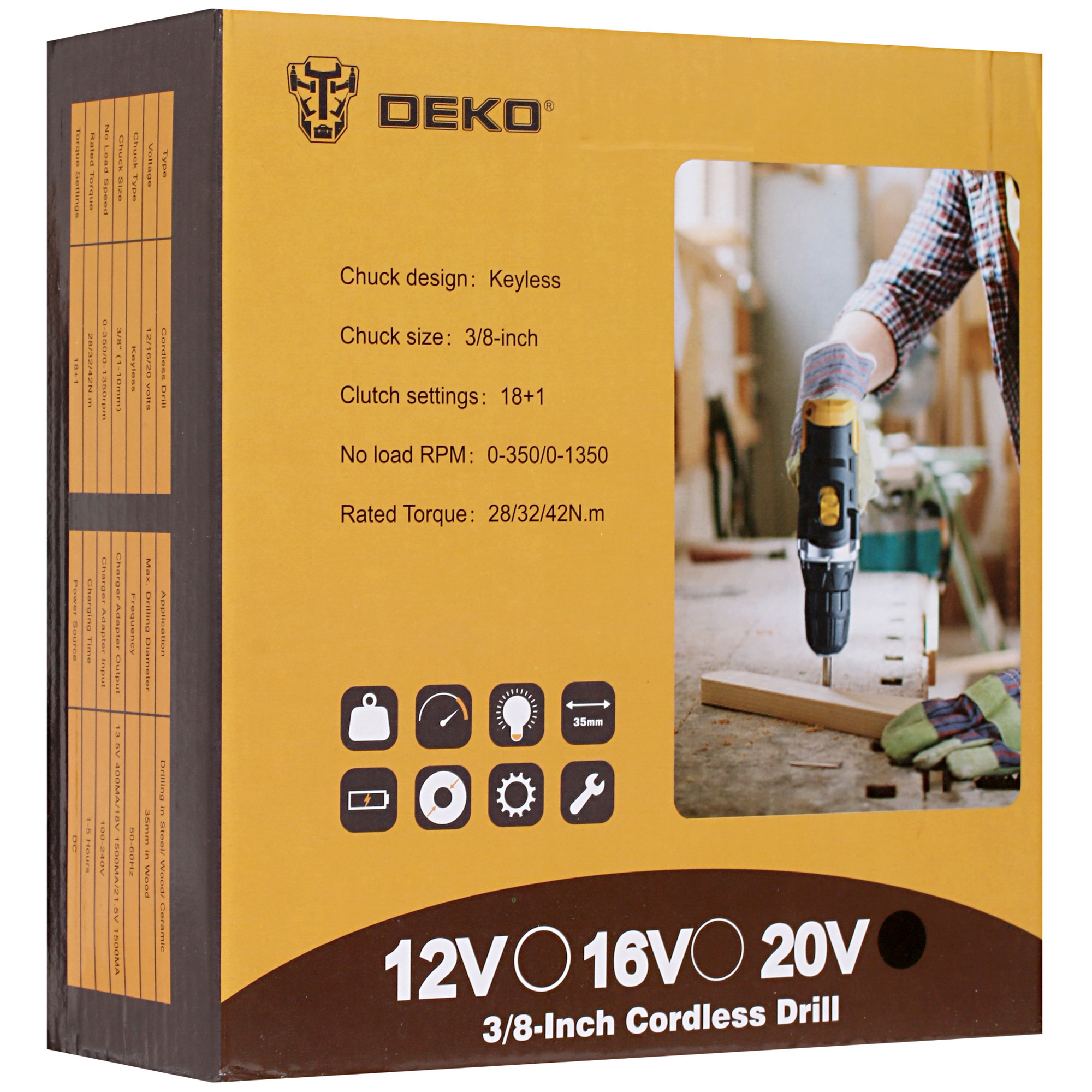 Дрель-шуруповерт DEKO DKCD20FU-Li 063-4102 5304370 STDN-0109827 - Вид №7