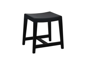 Низкий табурет из манго с подставкой для ног