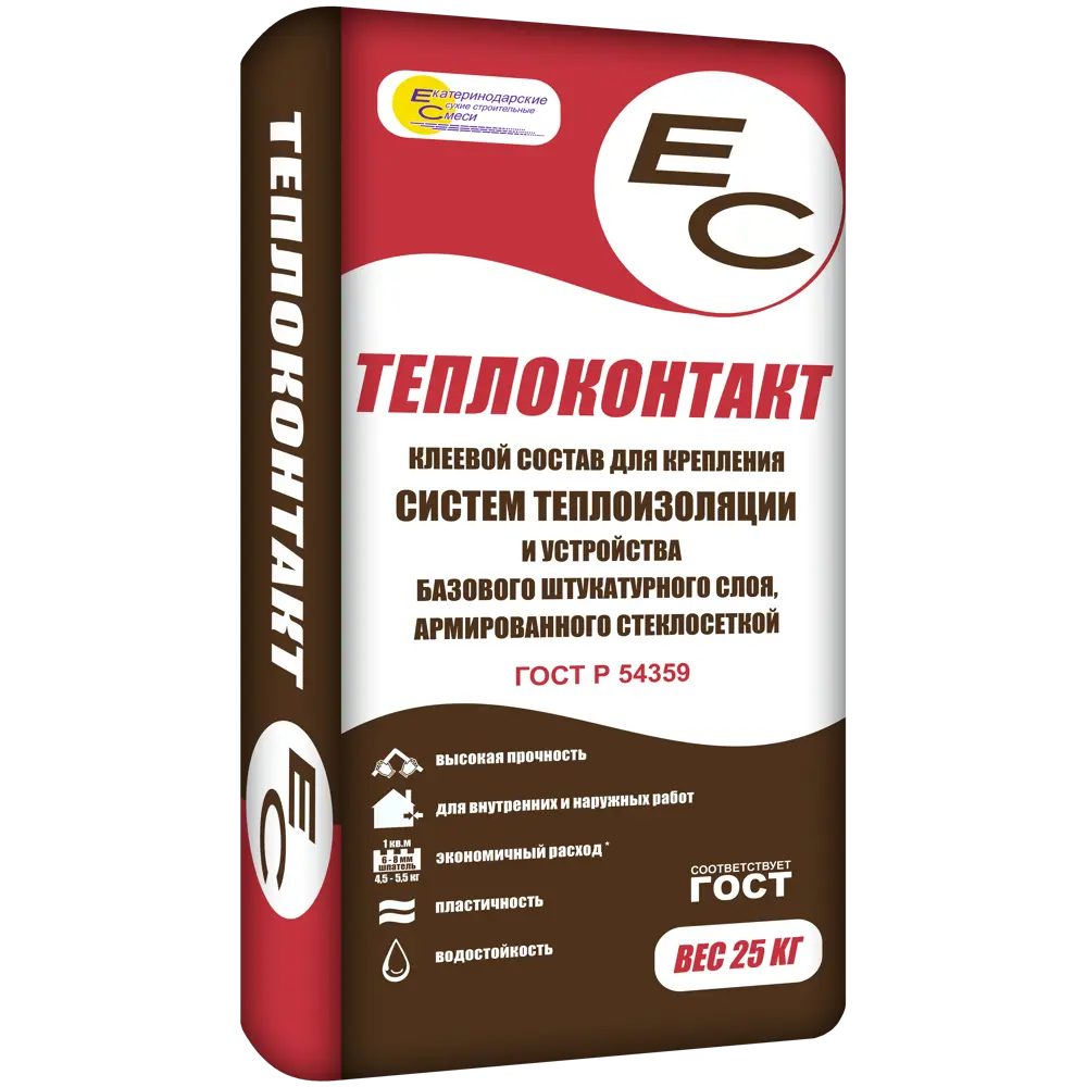 Клей для теплоизоляции ЕС Теплоконтакт 25 кг 82480872 STLM-2058473 EC 