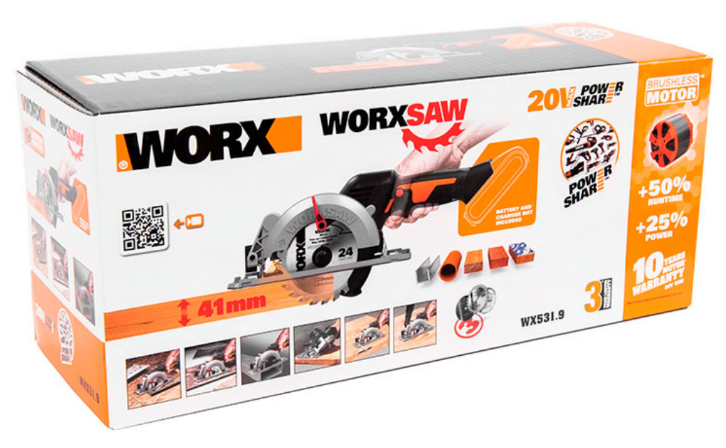 Пила дисковая WORX WX531 PowerShare 20V 9083094 STDN-0106932 - Вид №5