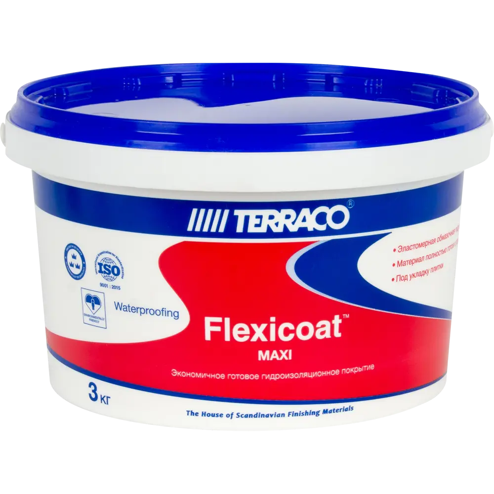 Мастика гидроизоляционная Terraco Флексикоат Maxi 3 кг 82140227 STLM-2175289 Флексикоат Мaxi