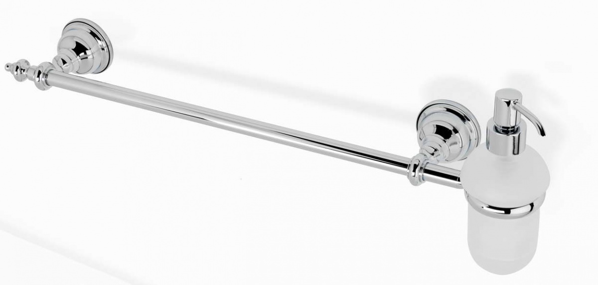 EL69D(08) Stil Haus Elite, полотенцедержатель + стеклянный дозатор, цвет хром
