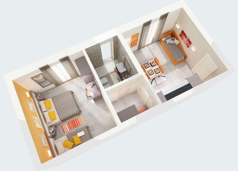 Mobilspazio Меблировка для проживания в современном стиле Fashion sun-id-1470270 - Вид №1