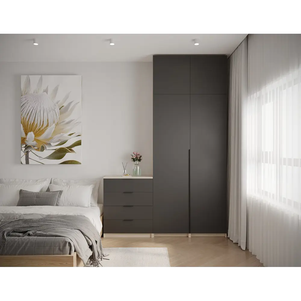 Дверь Лион 59.6x63.6x1.8 см ДСП цвет серый Santreyd STLM-2093077 - Вид №9