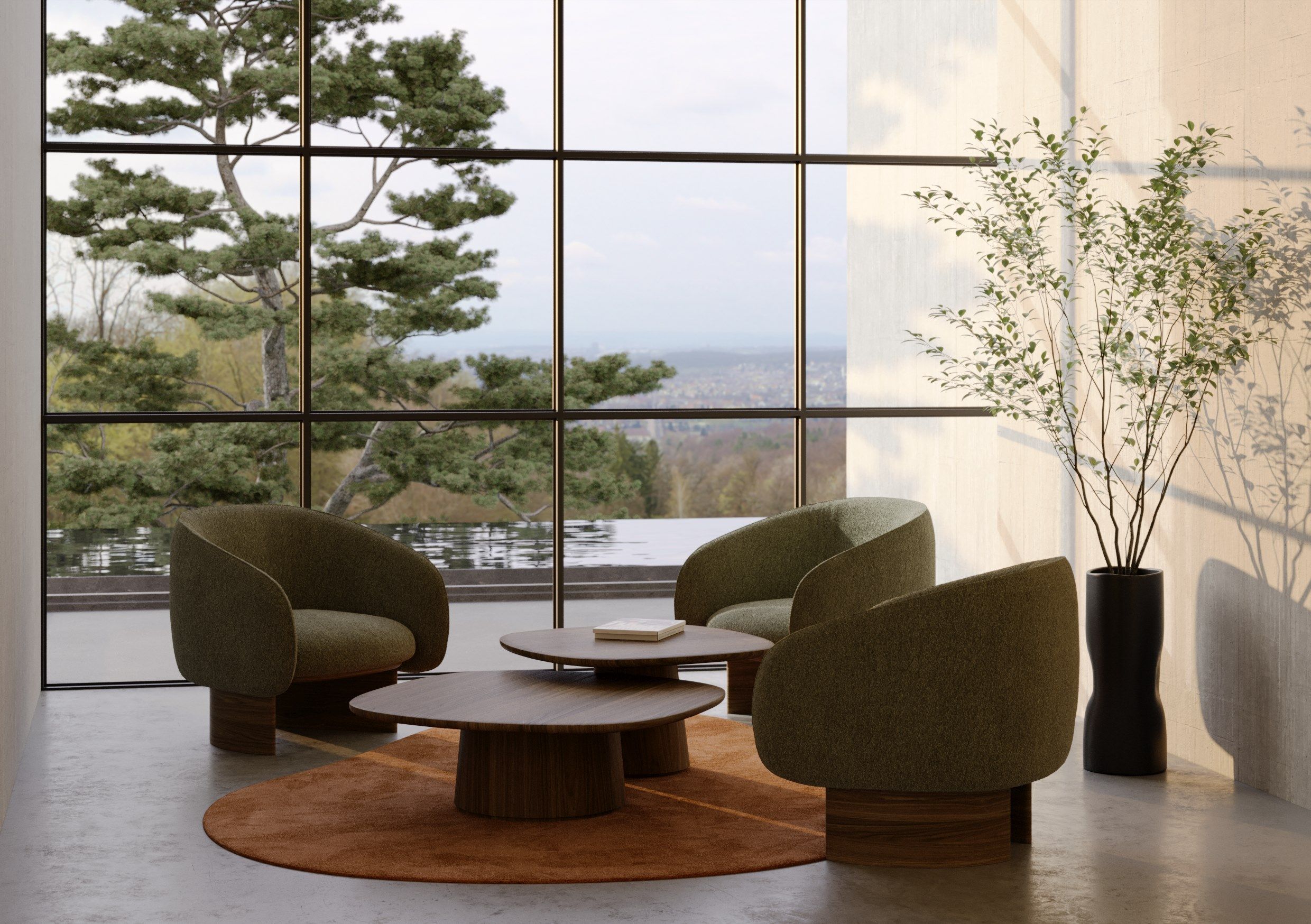 Деревянный низкий квадратный журнальный столик для гостиной Wewood Amos ARCH-00024447 - Вид №7