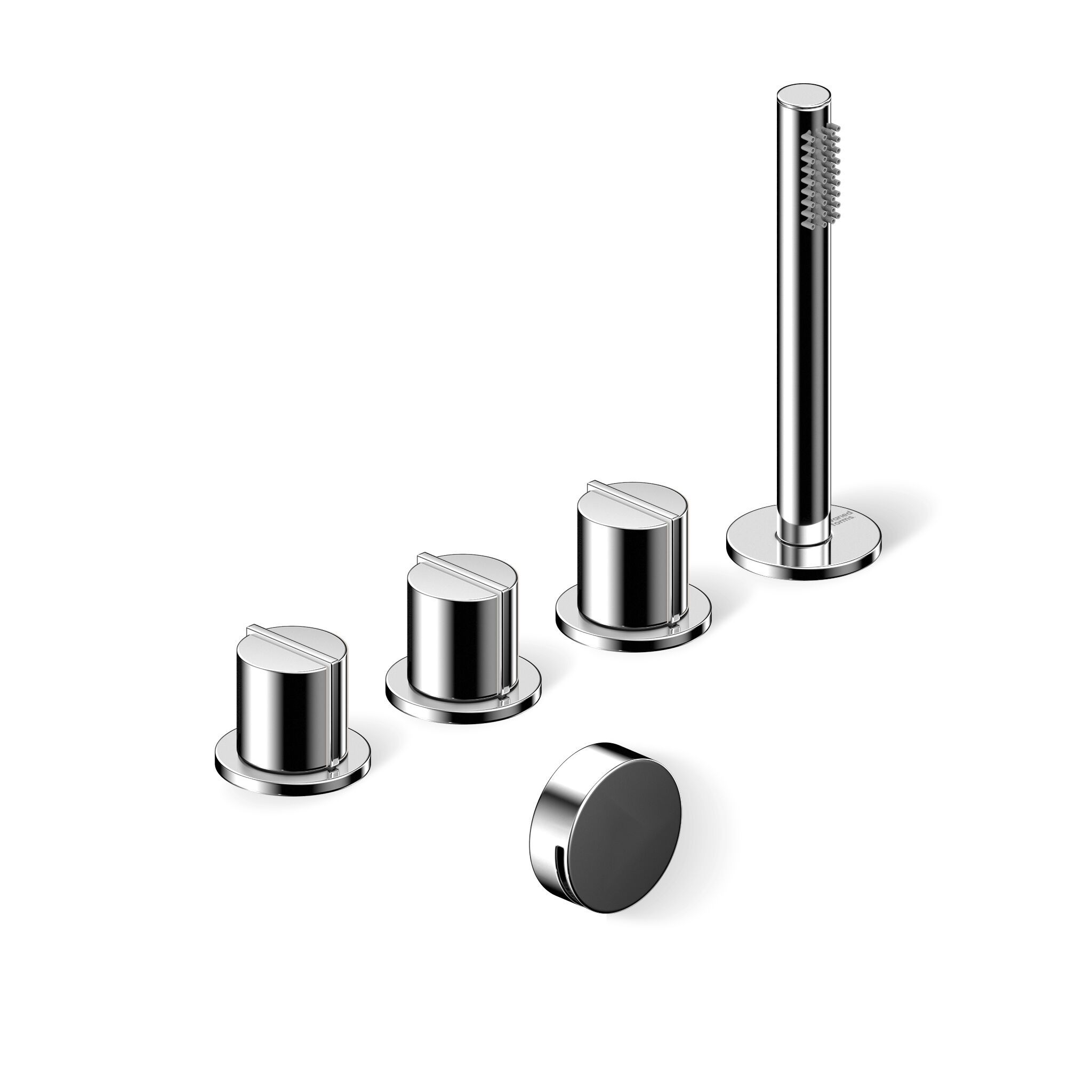 Утопленный набор для ванны с 4 отверстиями и ручным душем Varied Forms Macaron ARCH-00150419