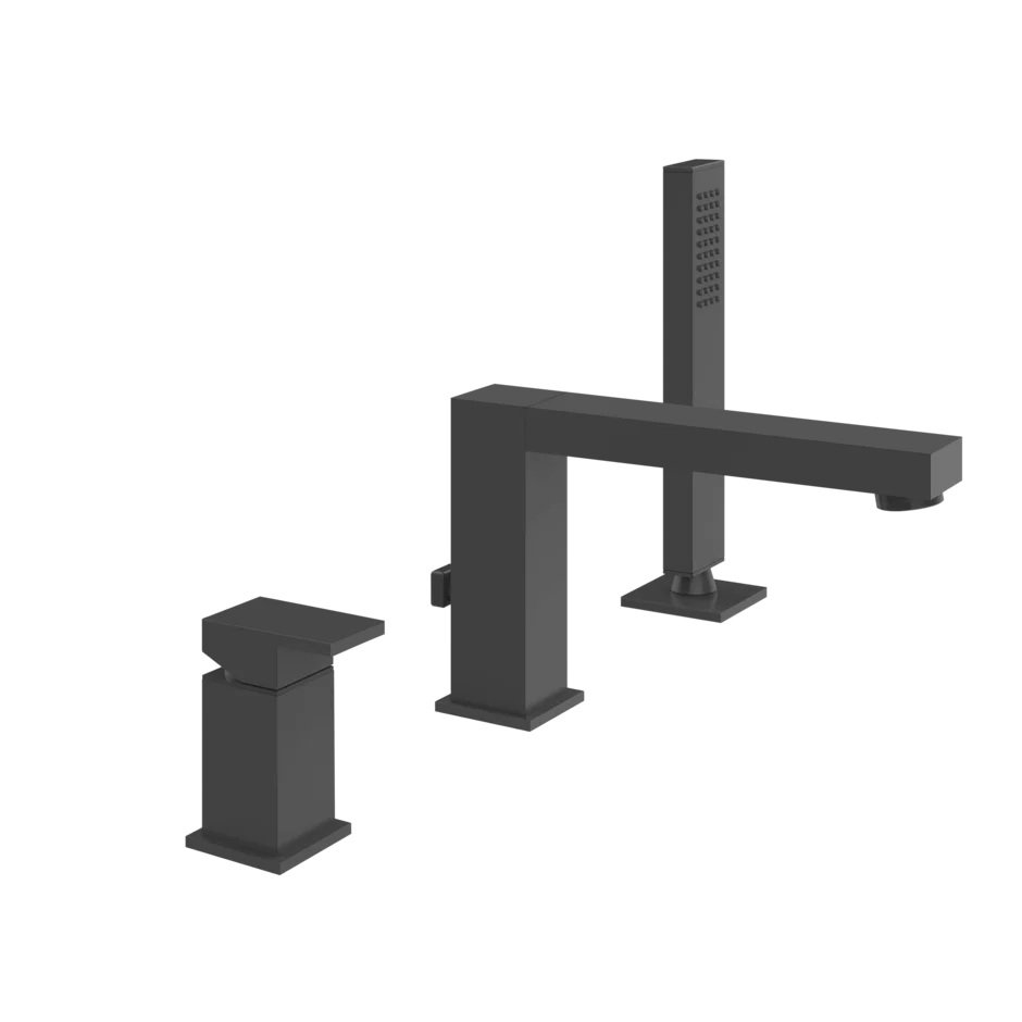 Смеситель для ванны 20037 299 Gessi Rettangolo МАТОВО-ЧЕРНЫЙ 20037299