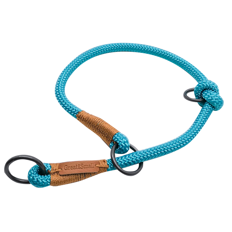 ПР0050133 Ошейник для собак Rope 6х400мм голубой Great&Small 
