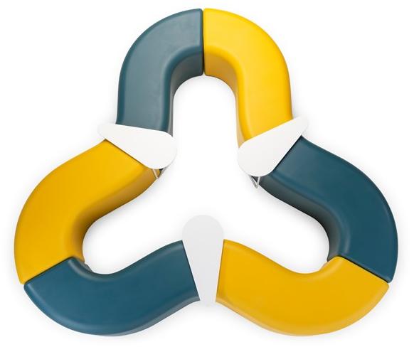 CHAIRS & MORE Модульная скамейка с обивкой из ткани Churros sun-id-1374288 - Вид №1