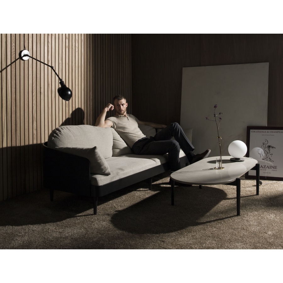 9850539 MENU Журнальный столик Septembre Серый камень / окрашенный в черный цвет твердый ясень  - Вид №1