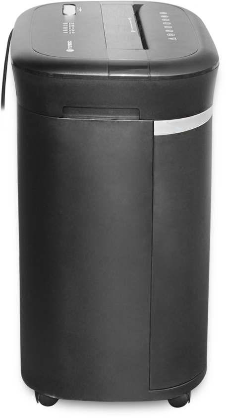 УМ28-5 Уничтожитель документов , din p-5 (5 ур-нь секр.), фрагмент 1,9х12мм, 14 лист (70г/м2), cd/пл.карты/скрепки/скобы, 28 литров Гелеос Santreyd  - Вид №4