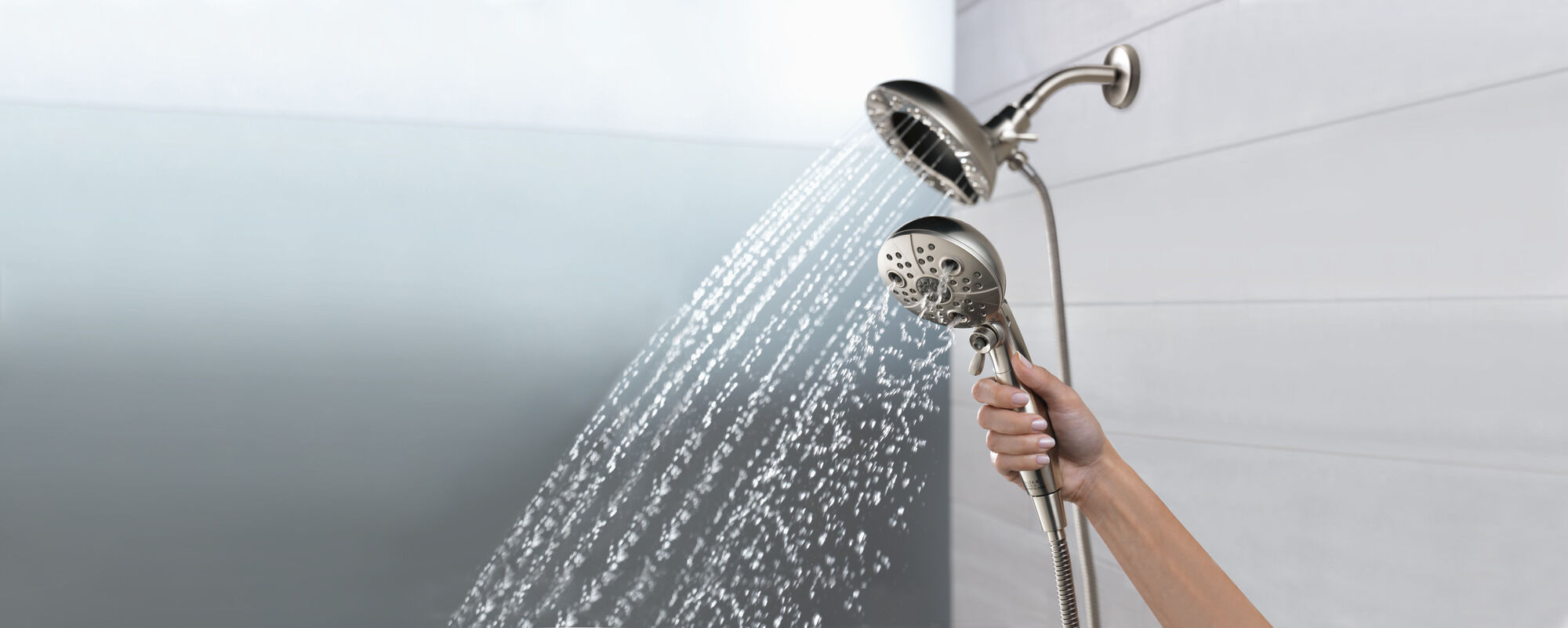 H2Okinetic® In2ition® Душ два в одном с 5 настройками Delta Faucet 58480-SS-PK - Вид №3