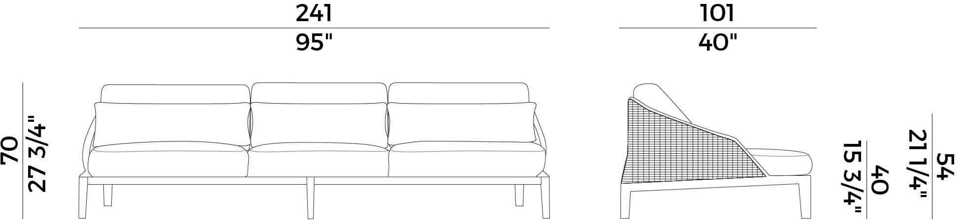 Potocco 3-х местный диван Grace 834/d - Вид №3