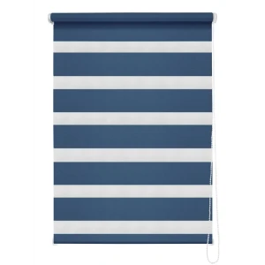 Штора рулонная день-ночь Madrid 70x160 см синяя