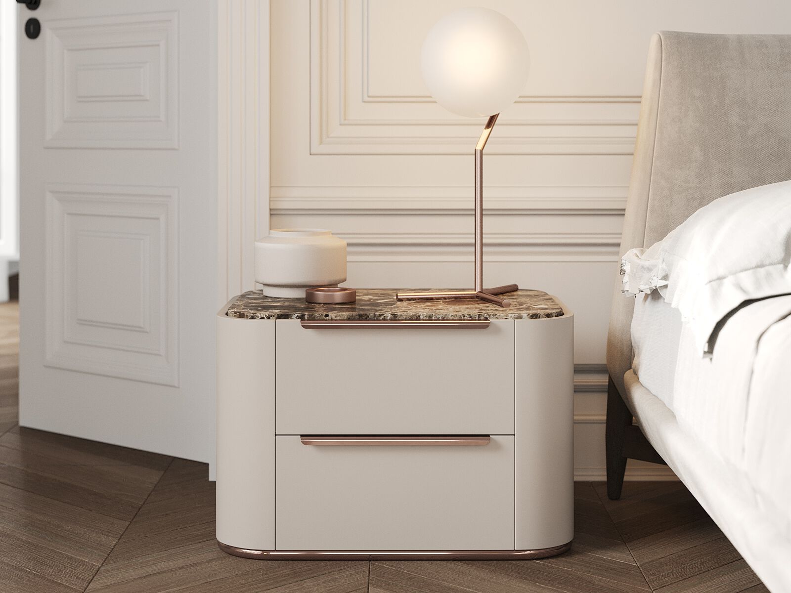 Деревянная тумбочка с ящиками PRADDY Natur ARCH-00061585 - Вид №3