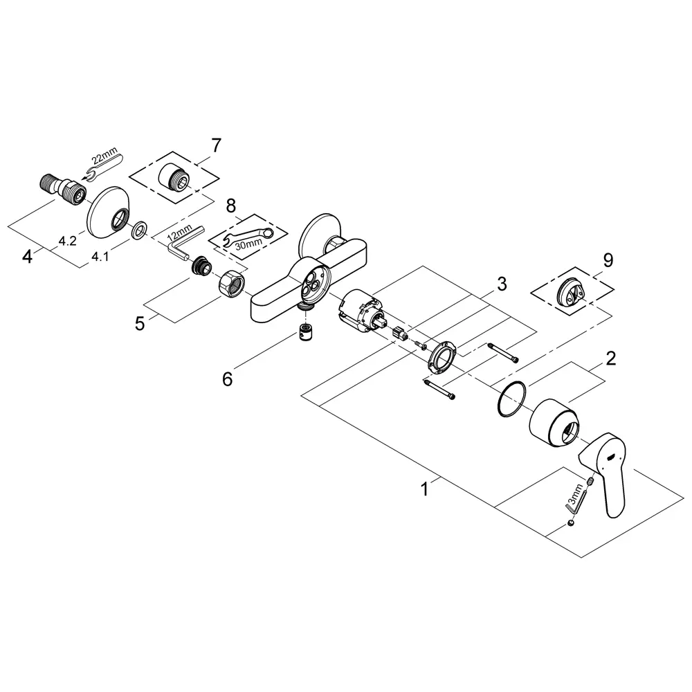 Смеситель для душа Grohe Startclova Shower однорычажный цвет хром 82312207 STLM-2129501 Statclova - Вид №4