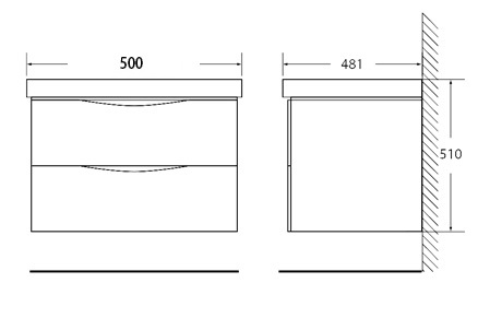 Мебель для ванной BelBagno FLY-500-2C-SO-RN-P - Вид №2
