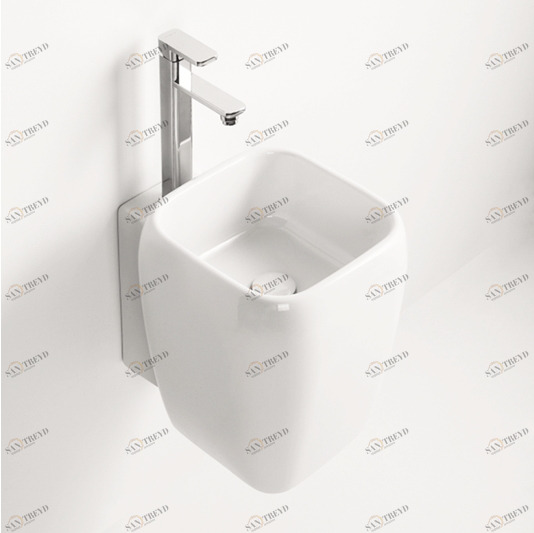 SHLASR Подвесная раковина настенная овальная Ceramica Cielo  белая 