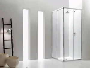 INDA® Душевая кабина угловая стеклянная с раздвижной дверцей Jolly